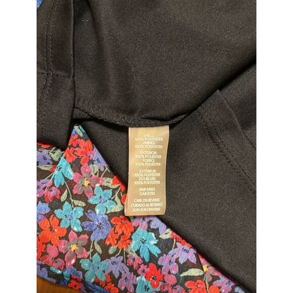 Floral Print Chiffon Calvin Klein V-Neck Short Sleeve Dress - Picture 7 of 7